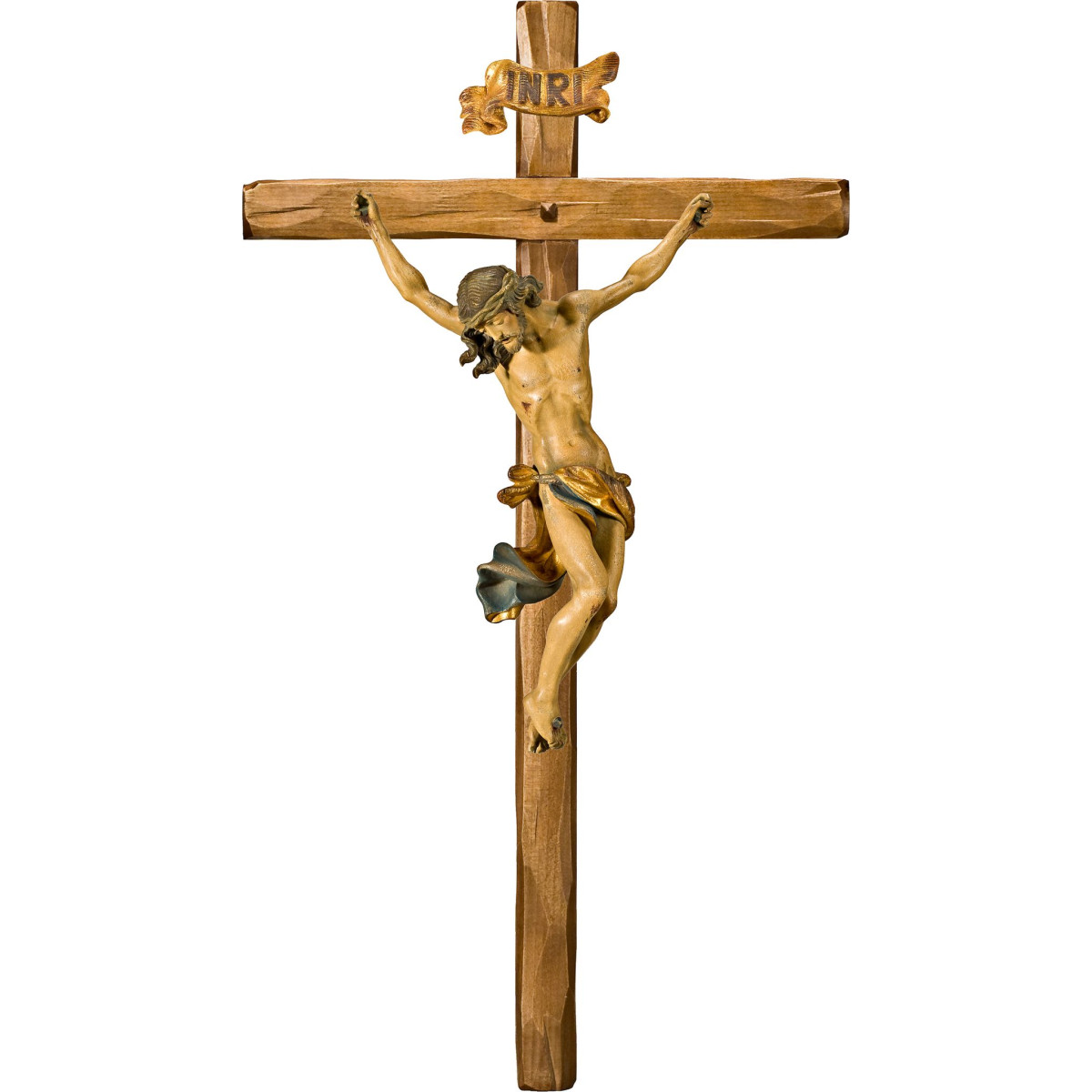 Cristo Barroco en cruz recta